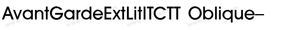 AvantGardeExtLitITCTT Oblique字体转换